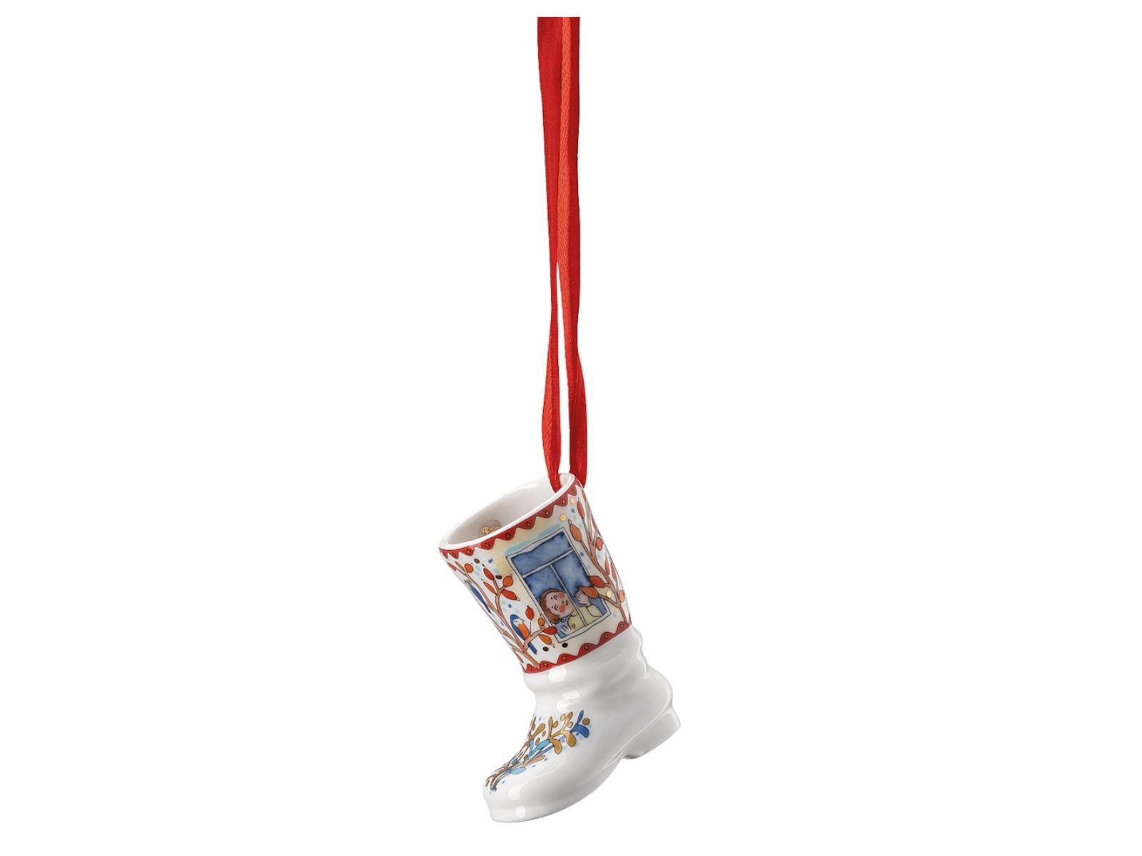 Hutschenreuther Baumbehang Sammelserie 22 Porzellan-Ministiefel Am Fenster