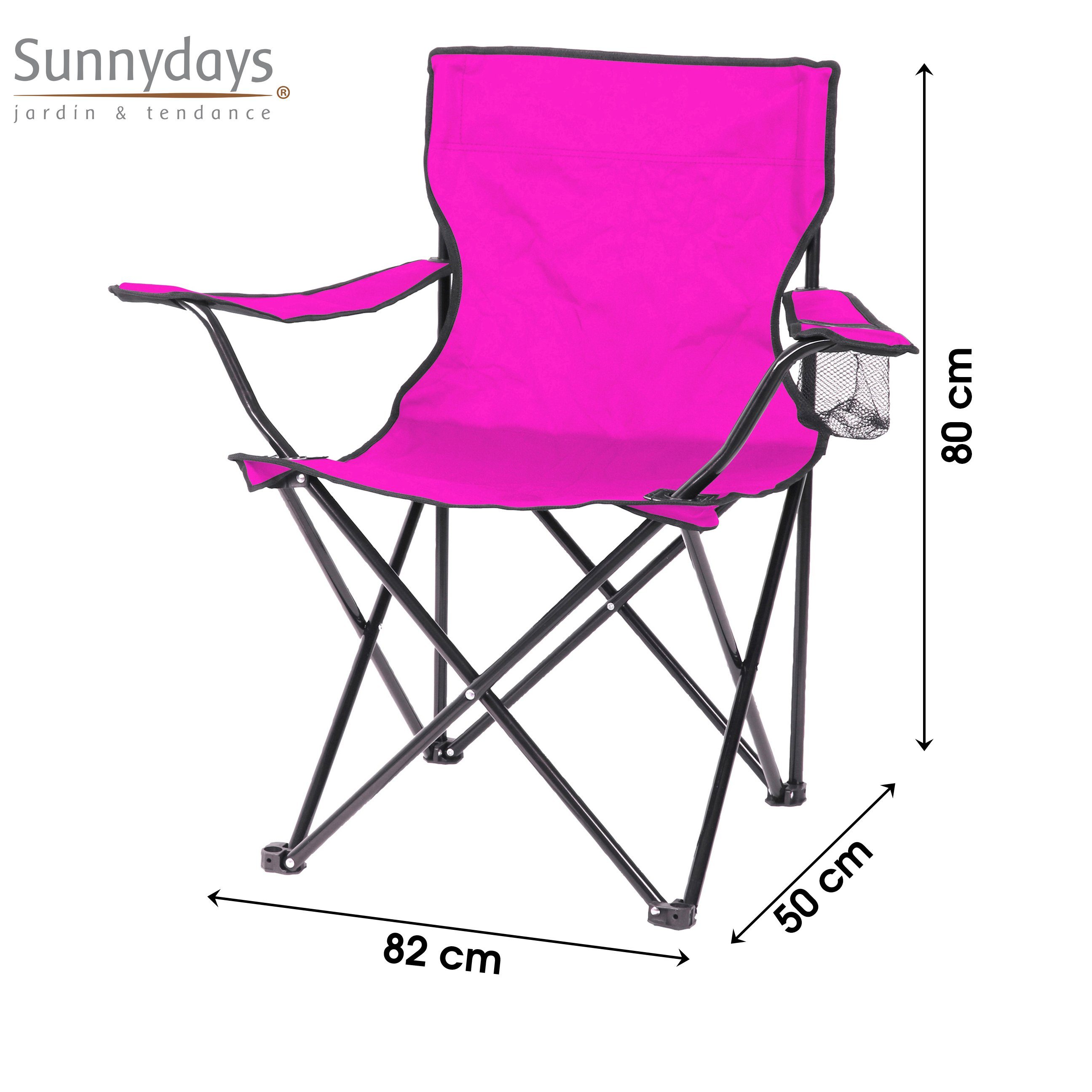 Sunnydays Campingstuhl Falt-Armlehnstuhl Camping-Stuhl mit Armlehne, günstig online kaufen