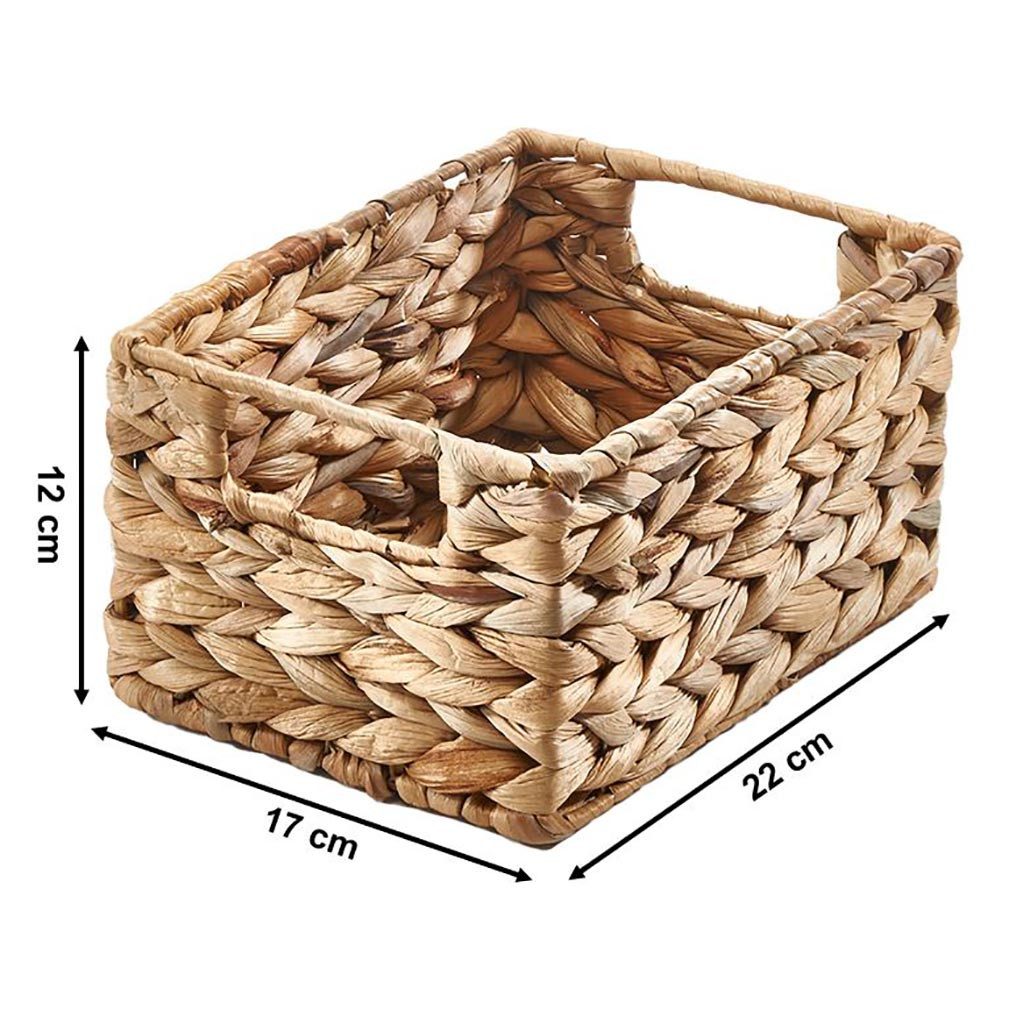 Kobolo Aufbewahrungskorb Regalkörbe Gr. S im 3er Set aus Wasserhyazinthe günstig online kaufen