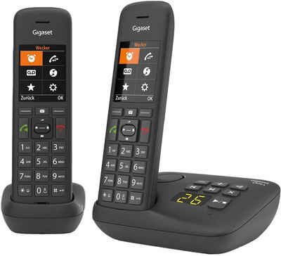 Gigaset Gigaset C575A Duo Telefon mit Anrufbeantworter, Anrufschutz Schnurloses DECT-Telefon (Mobilteile: 2, Anrufbeantworter & Freisprechen & Anrufschutz)