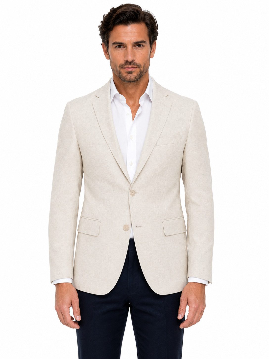 Guild Clothing Sakko Herren Sommer Sakko - Extra Slim Fit Leinensakko, Halbgefüttert, Atmungsaktiv, Elegantes Freizeit