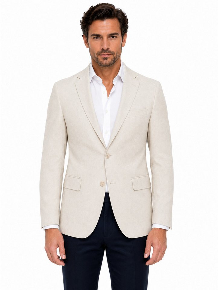 Guild Clothing Sakko Herren Sommer Sakko - Extra Slim Fit Leinensakko, Halbgefüttert, Atmungsaktiv, Elegantes Freizeit