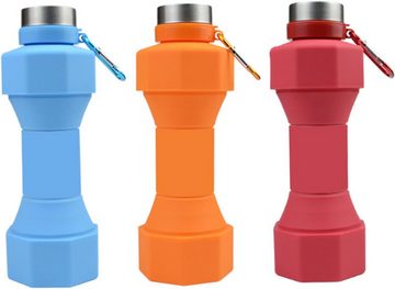 PFCTART Trinkflasche Zusammenklappbare Wasserflaschen 650 ml BPA Silikonwasserflasche, Wiederverwendbar und auslaufsicher