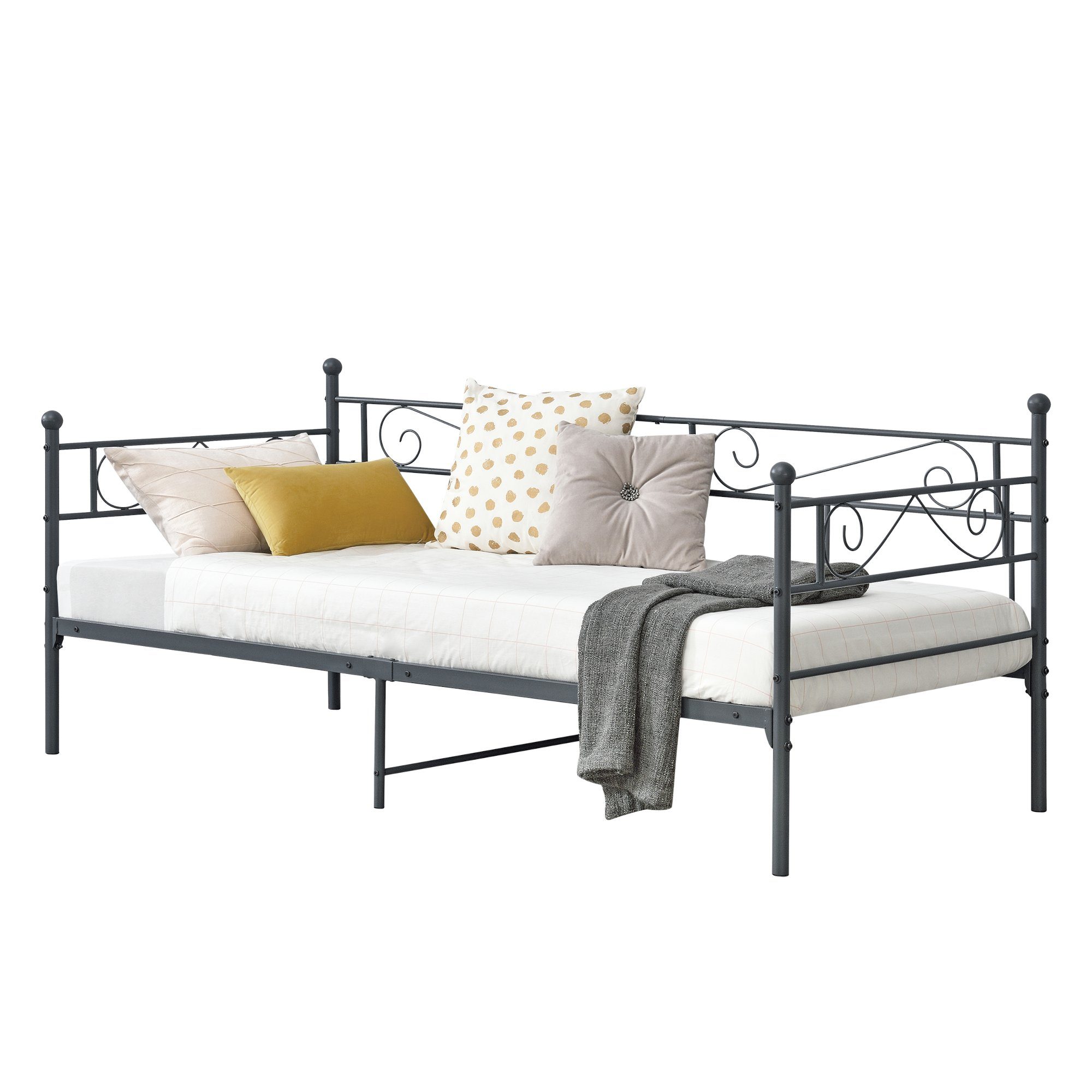 en.casa Metallbett, »Kerava« Bettsofa mit Lattenrost günstig online kaufen