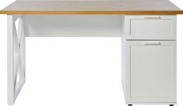 Jahnke Schreibtisch Chalet, Schreibtisch im Landhausstil, Breite 140 cm