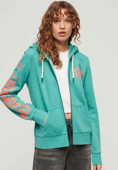 Superdry Kapuzensweatjacke SUPER ATHLETIC GRAPHIC ZIPHOOD