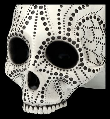 Figuren Shop GmbH Dekofigur Totenkopf Figur - Pointillist groß - Totenschädel Gothic Dekoration