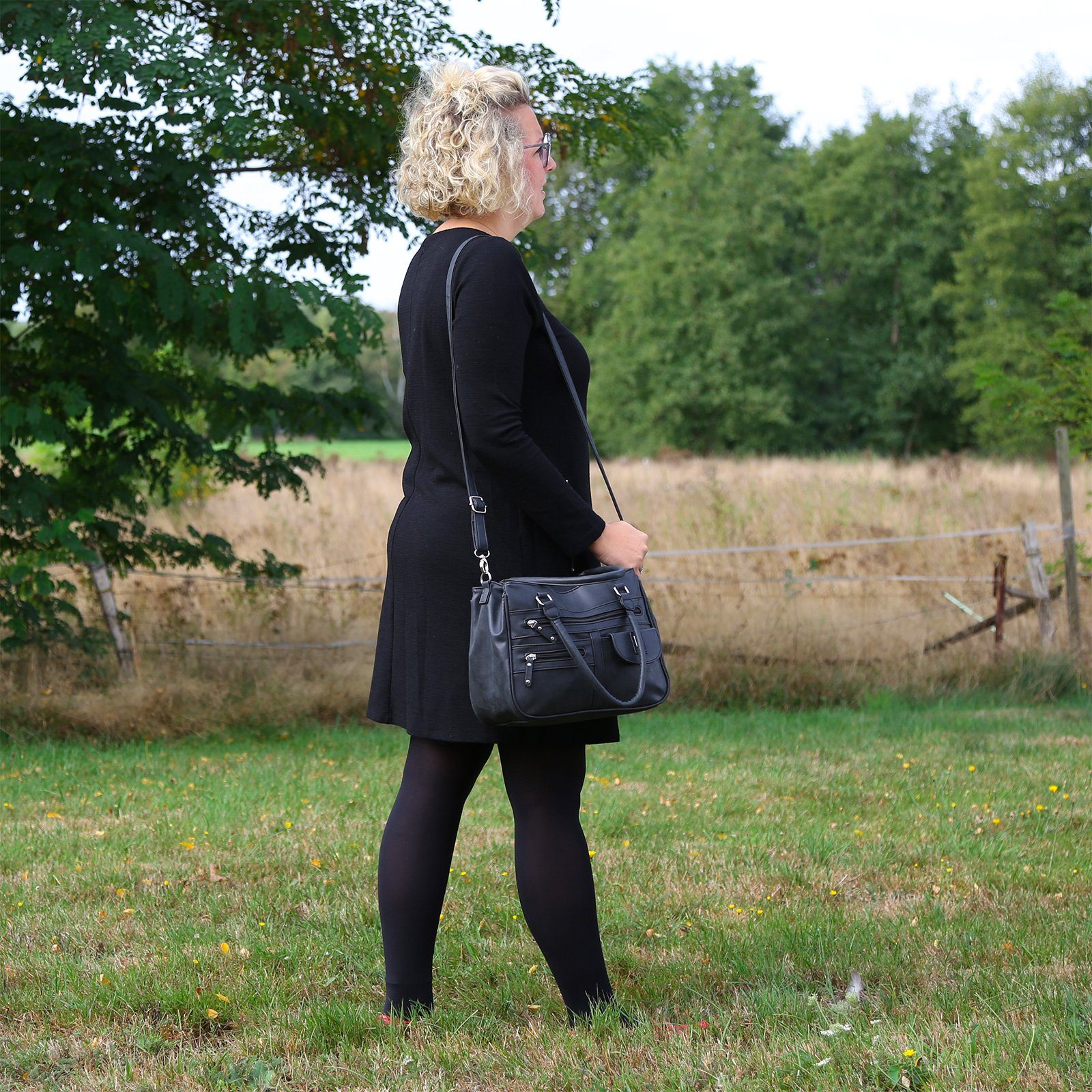 Christian Wippermann Henkeltasche Große Damen Tasche Umhängetasche Schultertasche (1 tlg), Henkeltasche