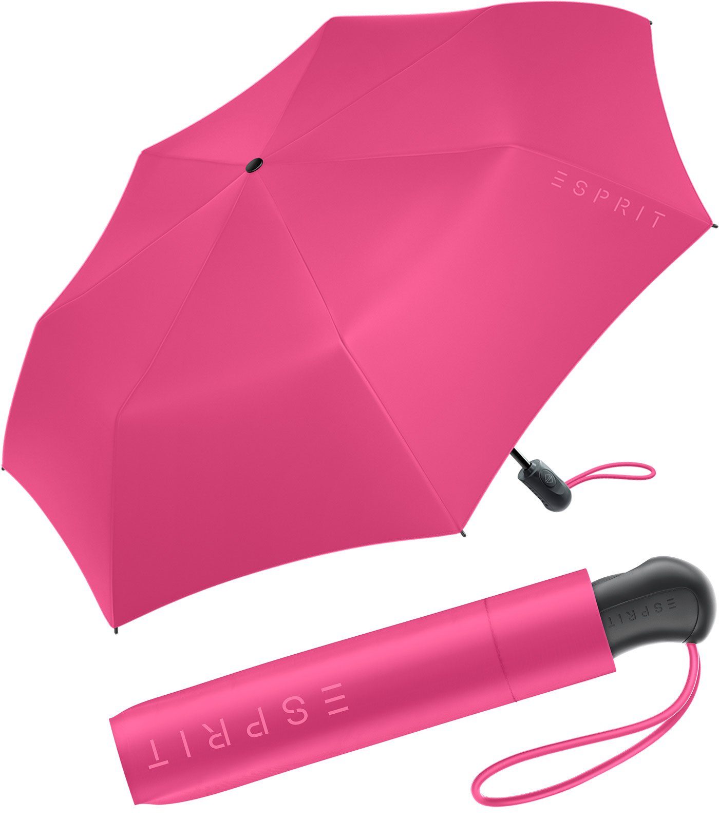 den Automatik 2023, Easymatic Langregenschirm rosa - Esprit Damen neuen magenta Light HW in Auf-Zu Trendfarben