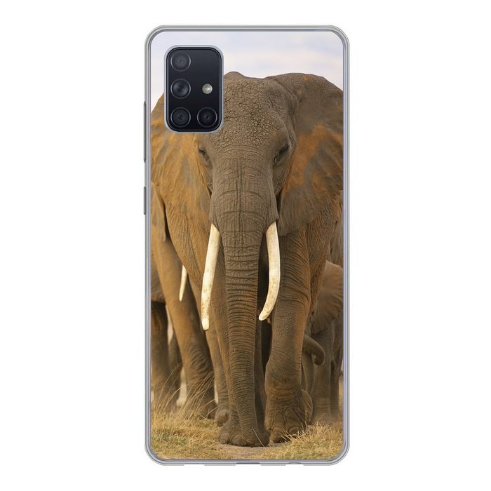 MuchoWow Handyhülle Familie der Elefanten Phone Case Handyhülle Samsung Galaxy A71 Silikon Schutzhülle
