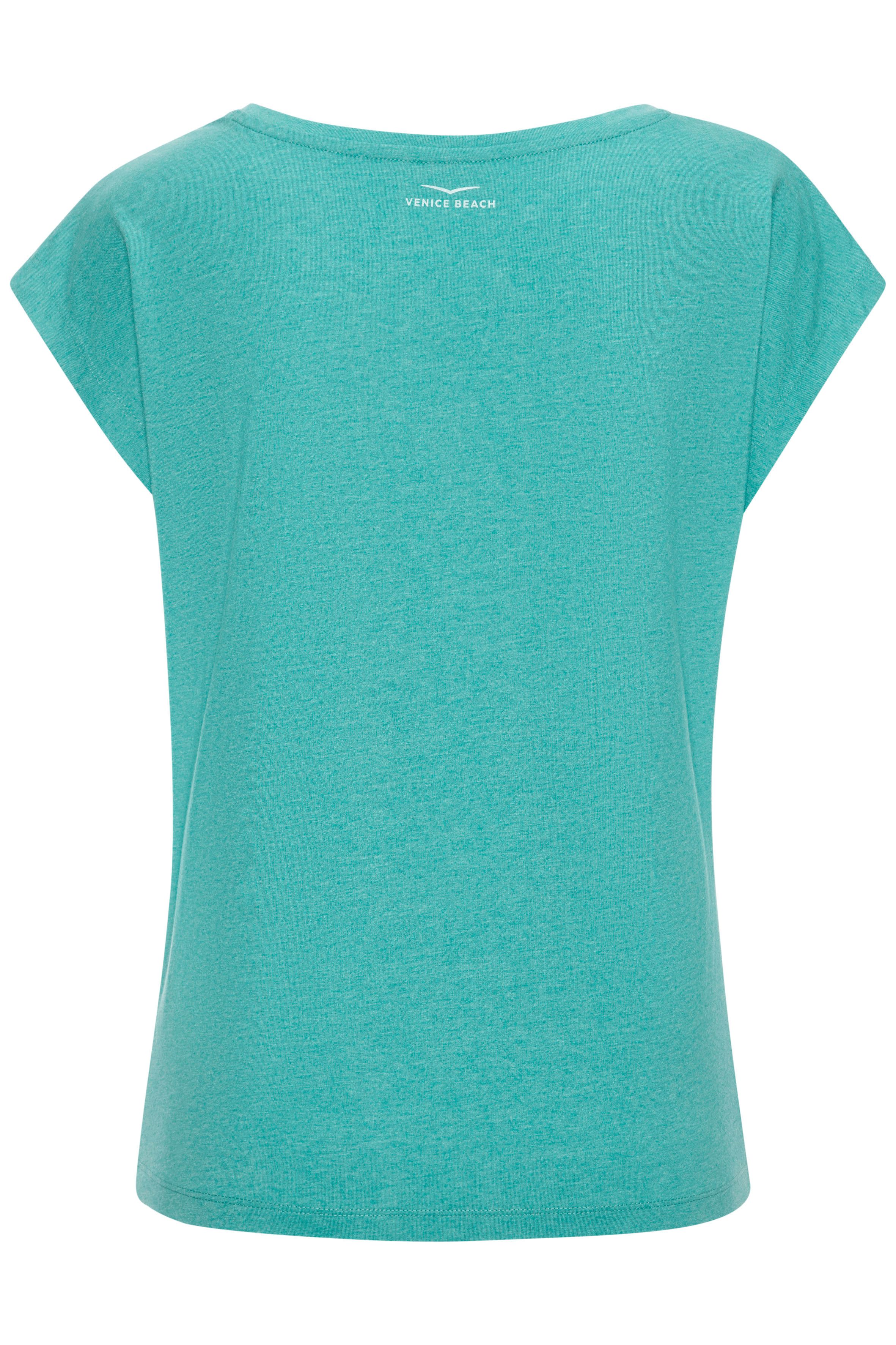Venice Beach Kurzarmshirt mit Frontdruck, T-Shirt aus Baumwollmischung, Basic, casual