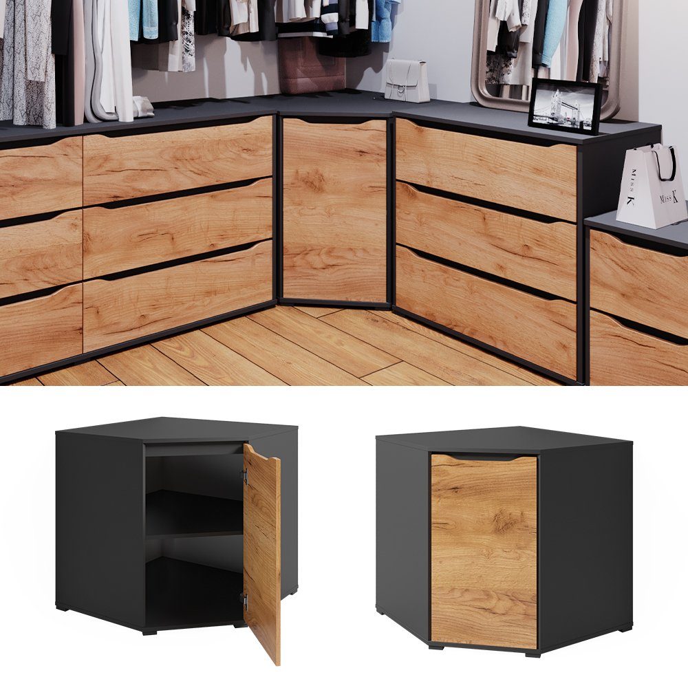 Vicco Highboard Ruben, Anthrazit/Goldkraft Eiche, 78 günstig online kaufen
