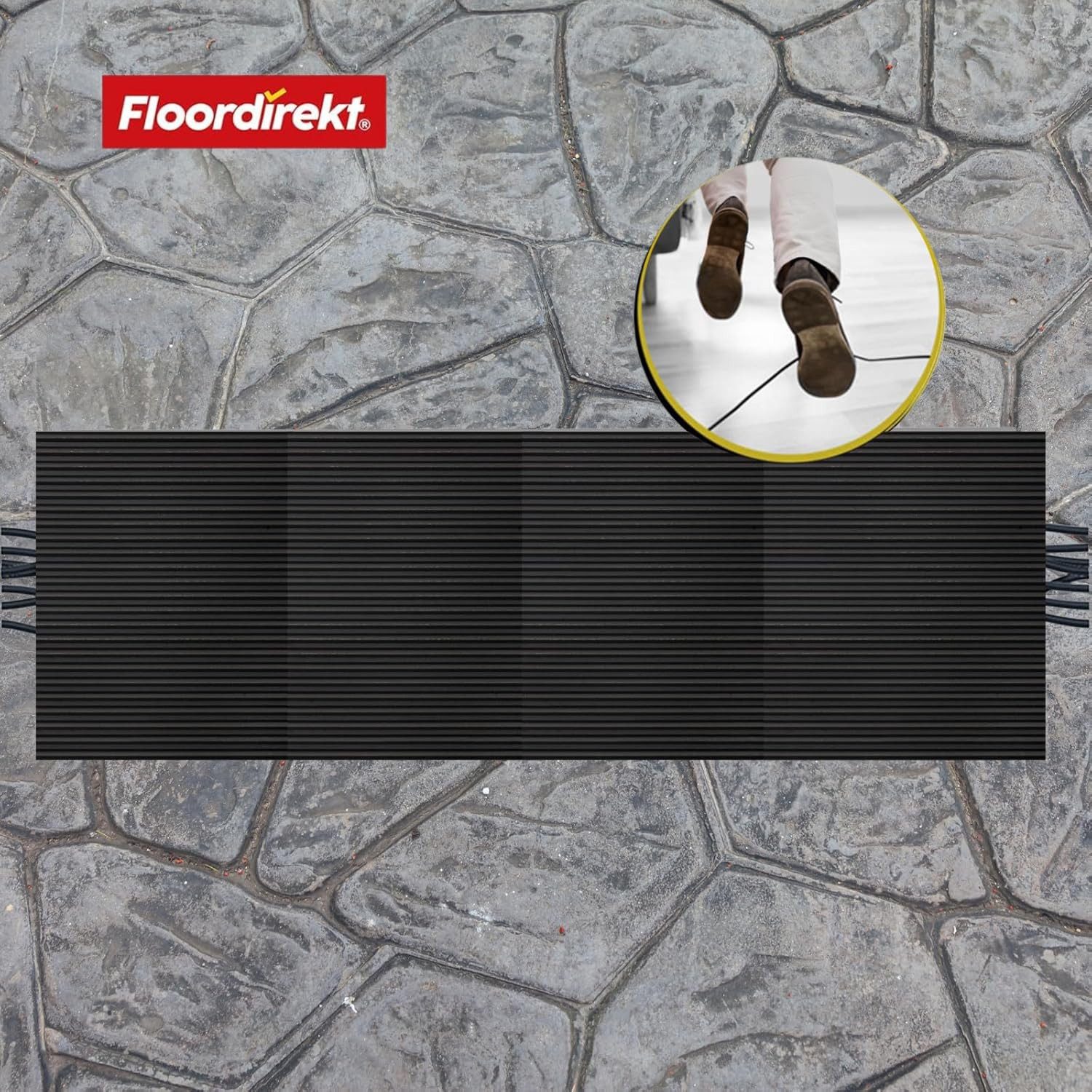 Floordirekt Bodenschutzmatte Kabelmatte aus Gummi, rutschfest in 3mm Stärke günstig online kaufen