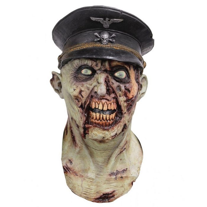 Horror-Shop Zombie-Kostüm Zombie Offiziers Vollmaske