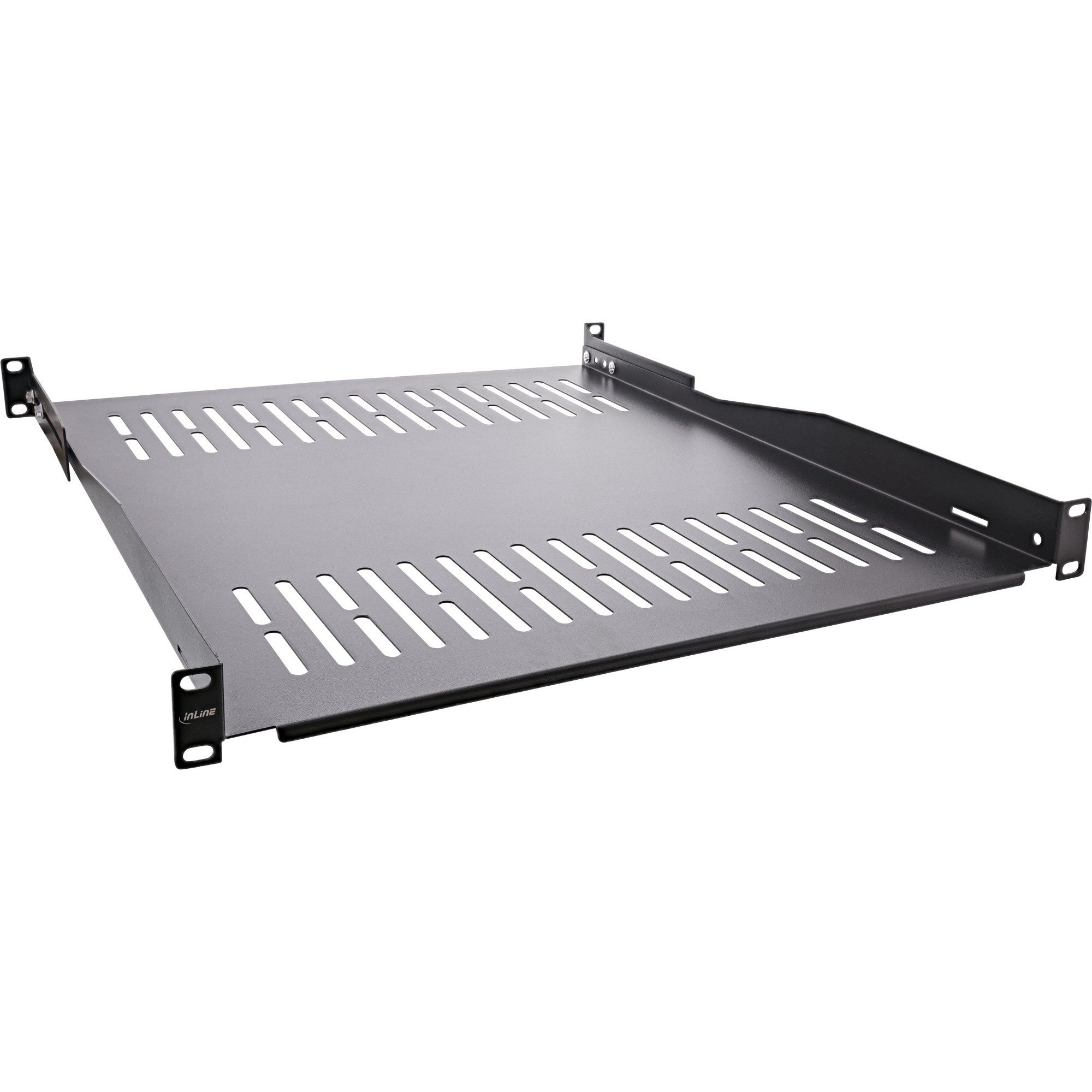 PC-Gehäuse Fachboden, 550mm, 50kg, 1HE, RAL 9005 schwarz