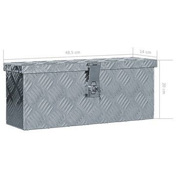 vidaXL Werkzeugbox Aluminiumkiste 48,5 x 14 x 20 cm Silbern (1 St)