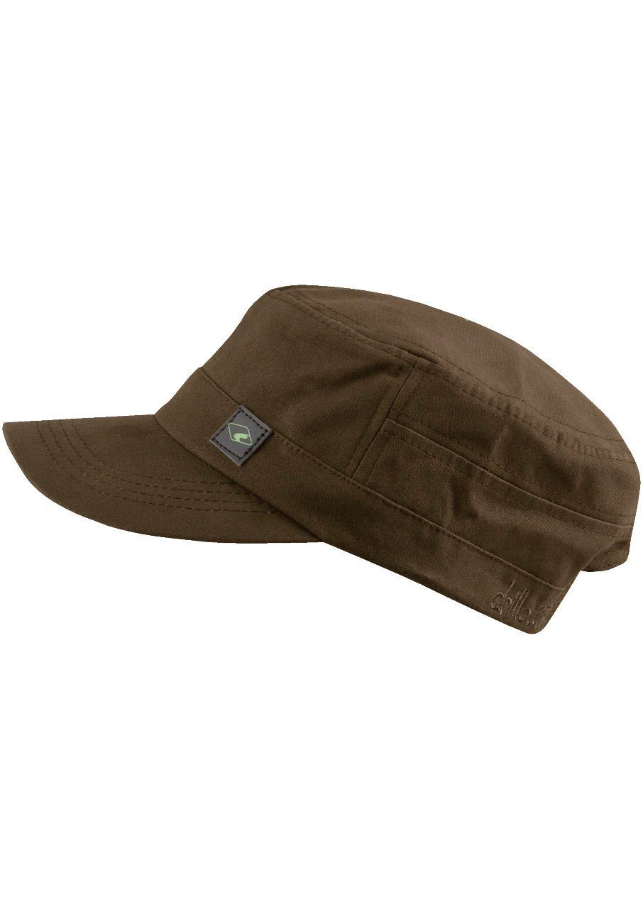 chillouts Army Cap El atmungsaktiv, aus Paso One braun Hat reiner Size Baumwolle