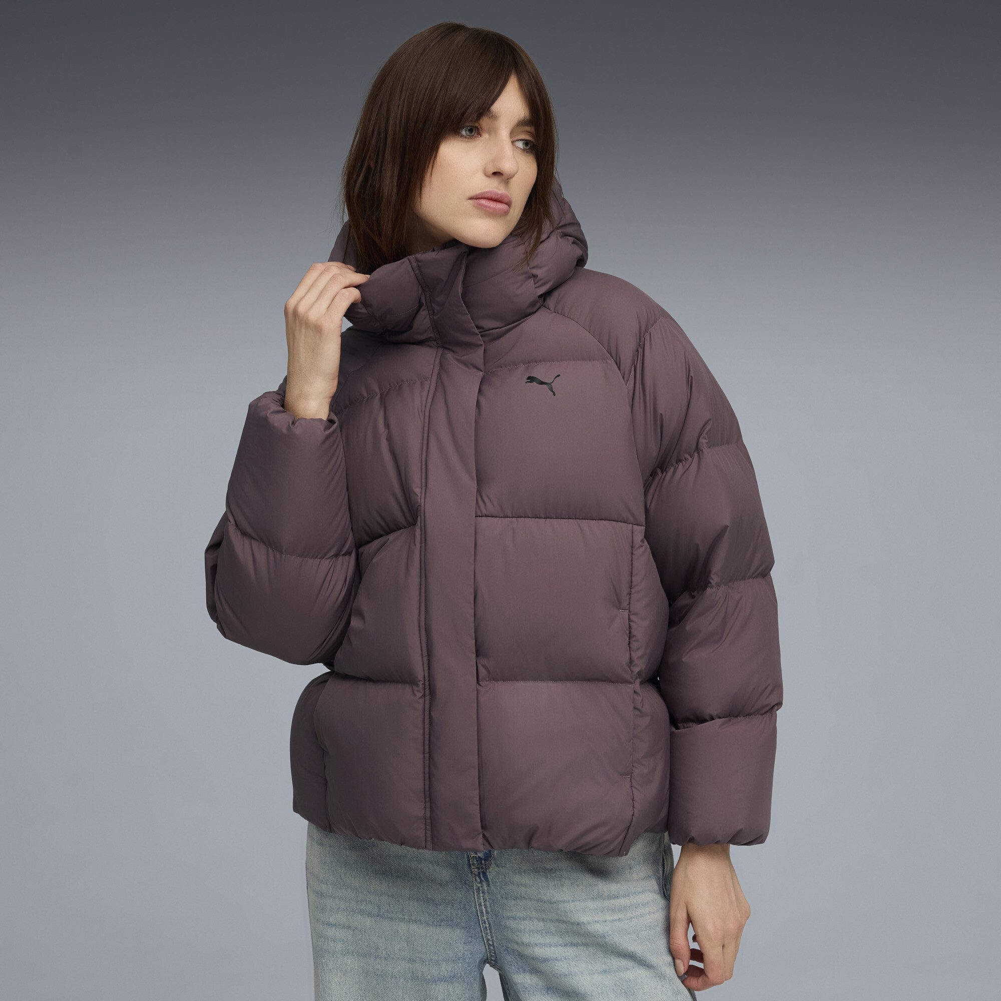 PUMA Daunenjacke Daunen-Pufferjacke mit Kapuze Damen günstig online kaufen