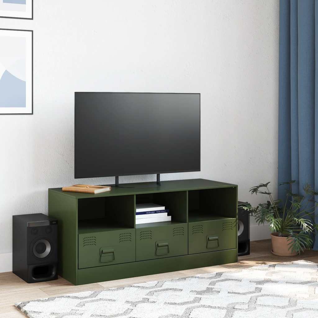 vidaXL TV-Schrank TV-Schrank Olivgrün 99x39x44 cm günstig online kaufen