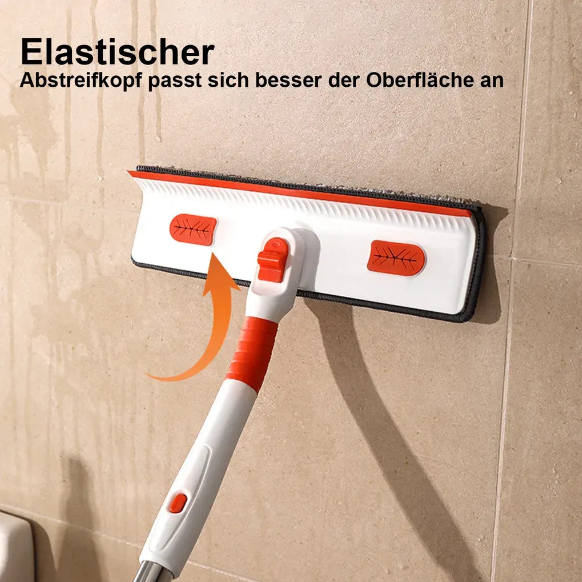 Welikera Reinigungsbürsten-Set Schrubber mit Stiel,Reinigungsbürste mit 4 austauschbare Bürstenköpfe, (Set), mit 180° drehbarem Verlängerungsstange,für Toilette,Küche,Badezimmer