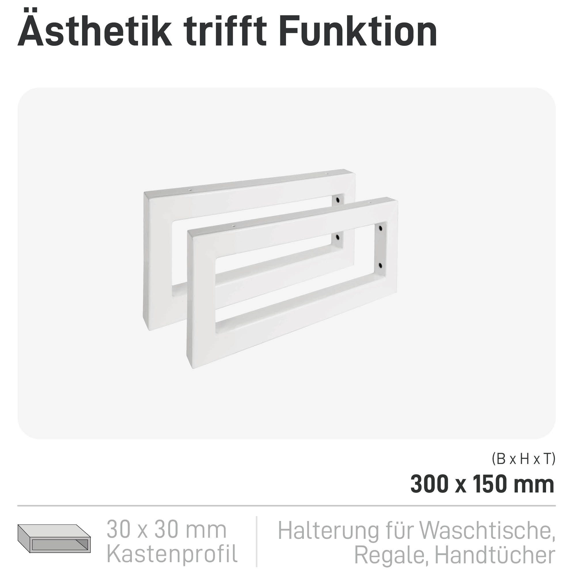 Natural Goods Berlin Wandregalhalter Wandkonsole RECHTECK, günstig online kaufen