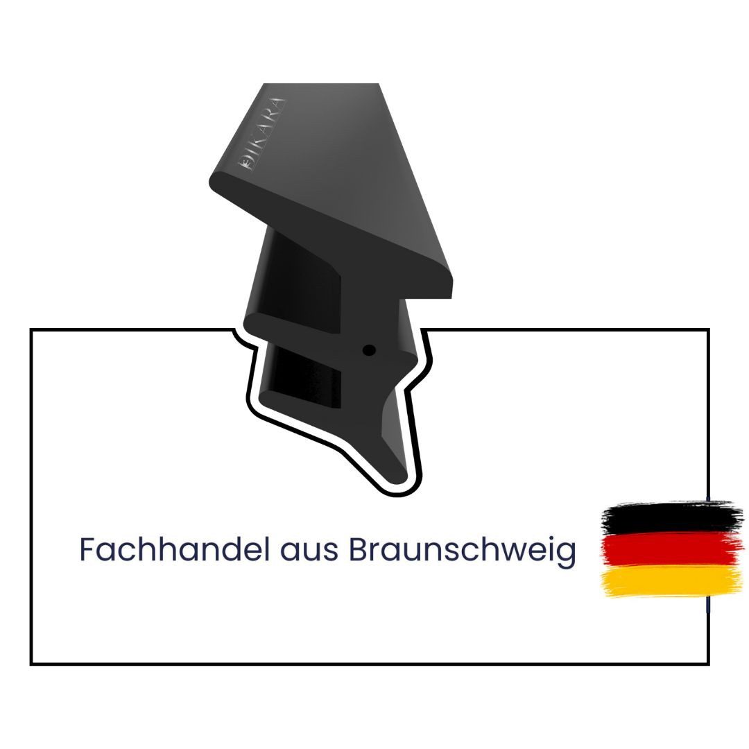 Dikara Profildichtungsband Fensterdichtung Fenster-Systeme Nutbreite 7,9mm Höhe 16,4mm, Antidehnungsfaden, TPE