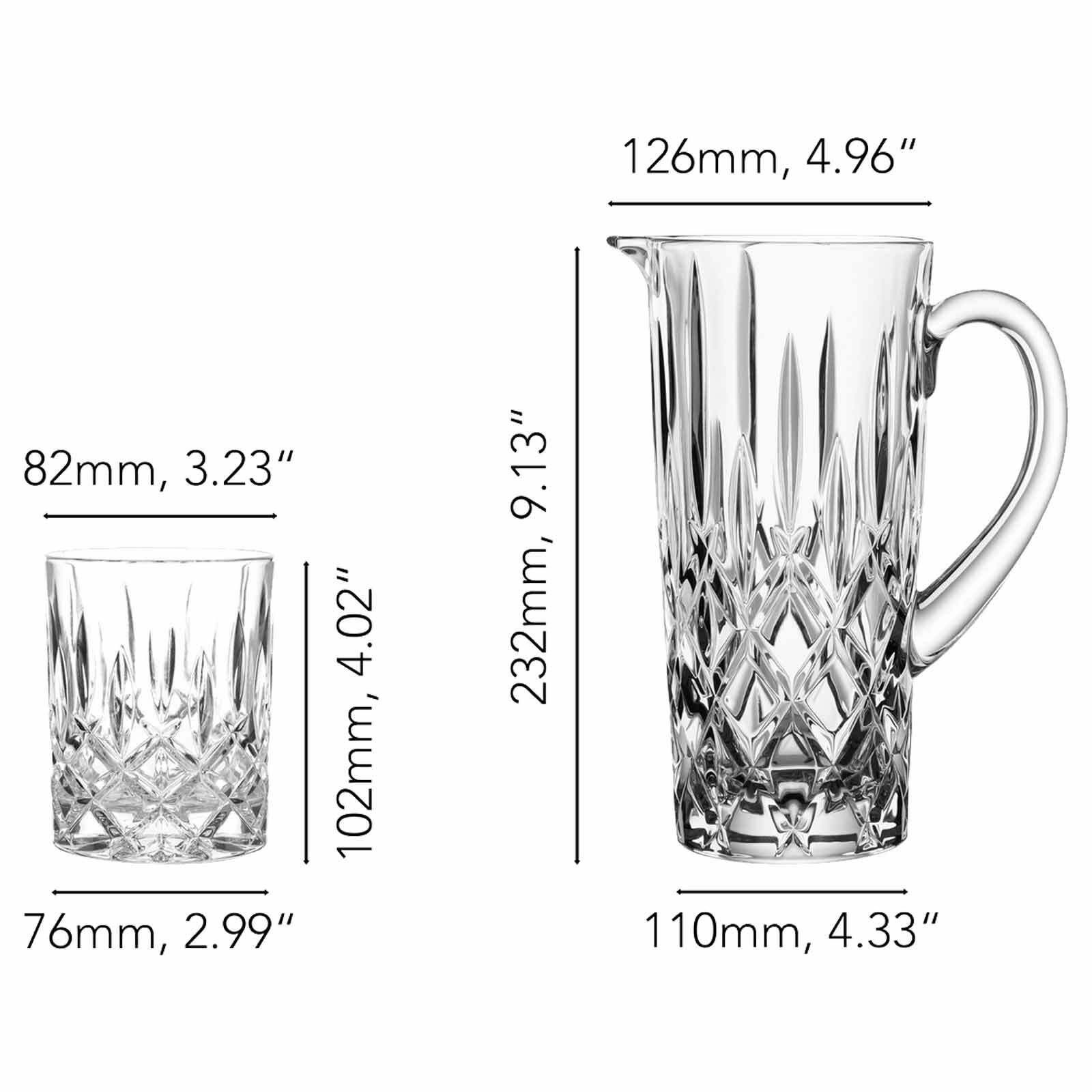 Nachtmann Gläser-Set Noblesse Becher- und Krug-Set 5er Set, 5-tlg., Kristallglas