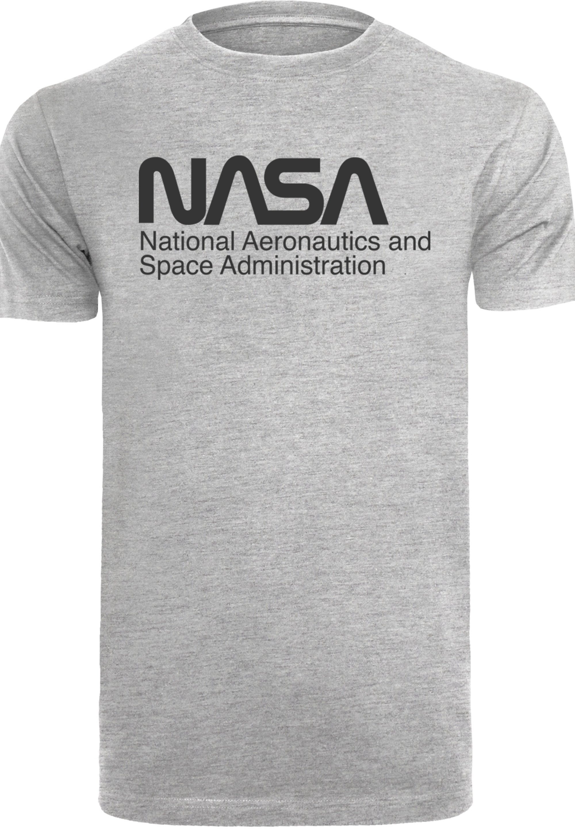 NASA grey heather Tone F4NT4STIC T-Shirt Print One Logo