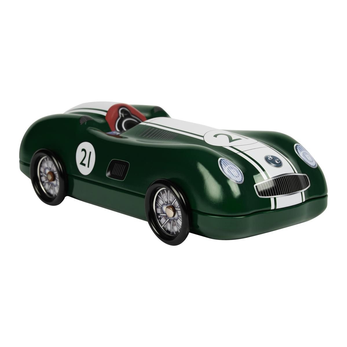 POWERHAUS24 Keksdose Sportwagen, Green Racing, Aufbewahrungsdose Blechdose Keksdose, Vol., Blech, (Kein Set)