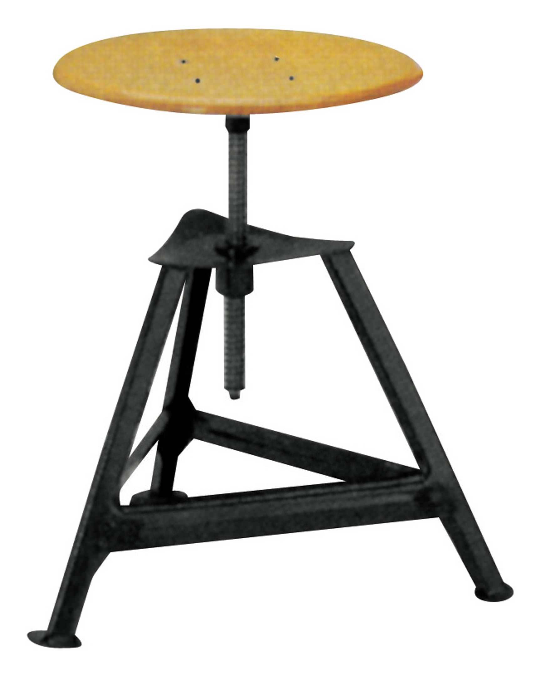 Hocker, Bandstahl-Drehhocker 3 Beine H400-600mm