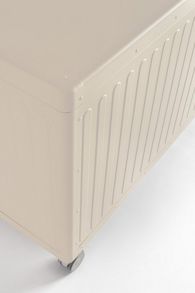 Thumbnail - Bizzotto Gartenbox Ocean aus Aluminium, Seide, mit Gaskolben & Rollen