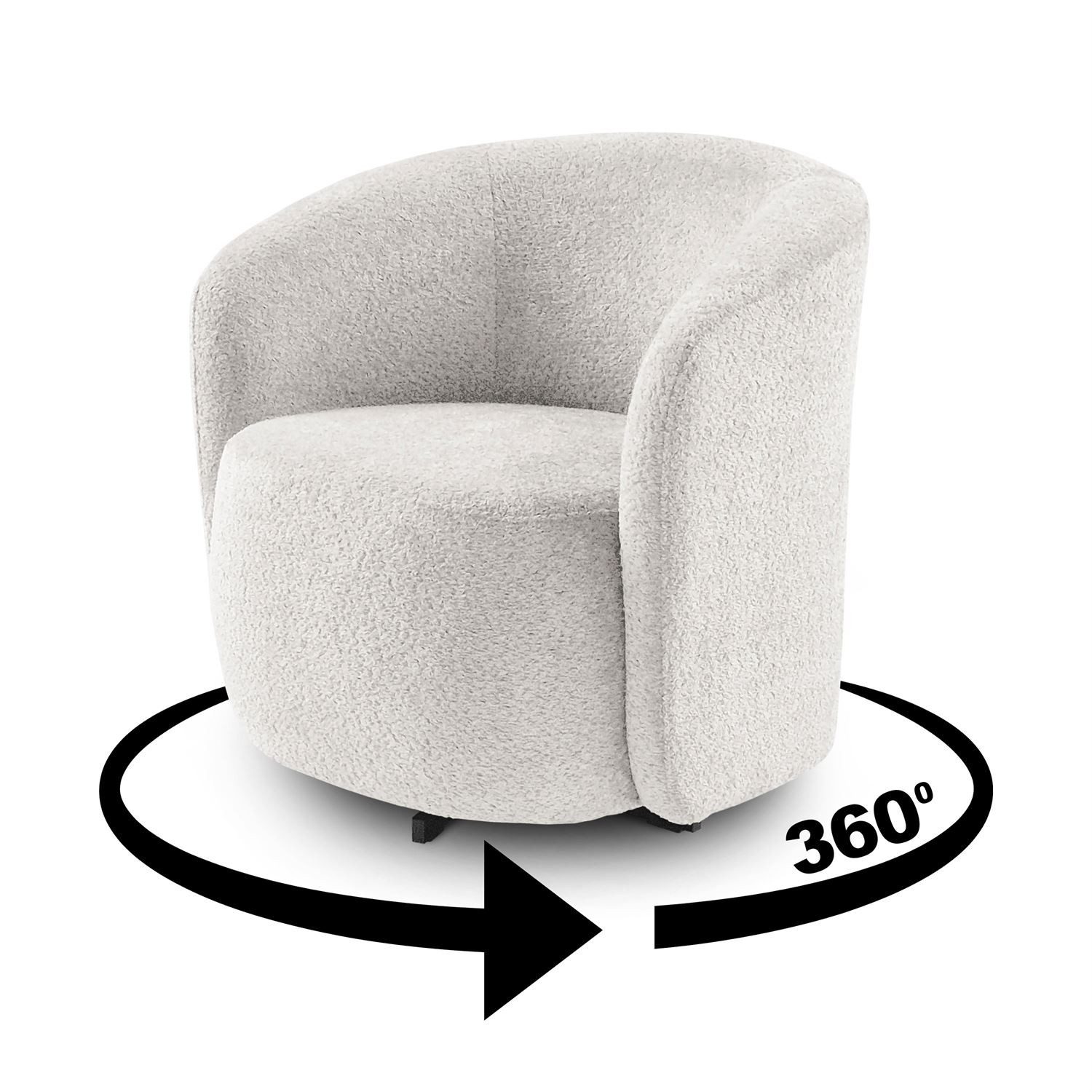 Lookway Drehsessel SWING 360° Bequemer Drehstuhl, Abriamo 02/beige