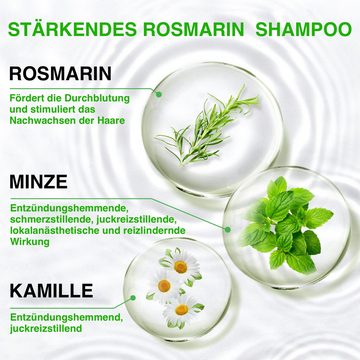 ALIVER Haarshampoo Shampoo Rosmarin für Haarwachstum Pflegeshampoo 300ml Aliver, 1-tlg.