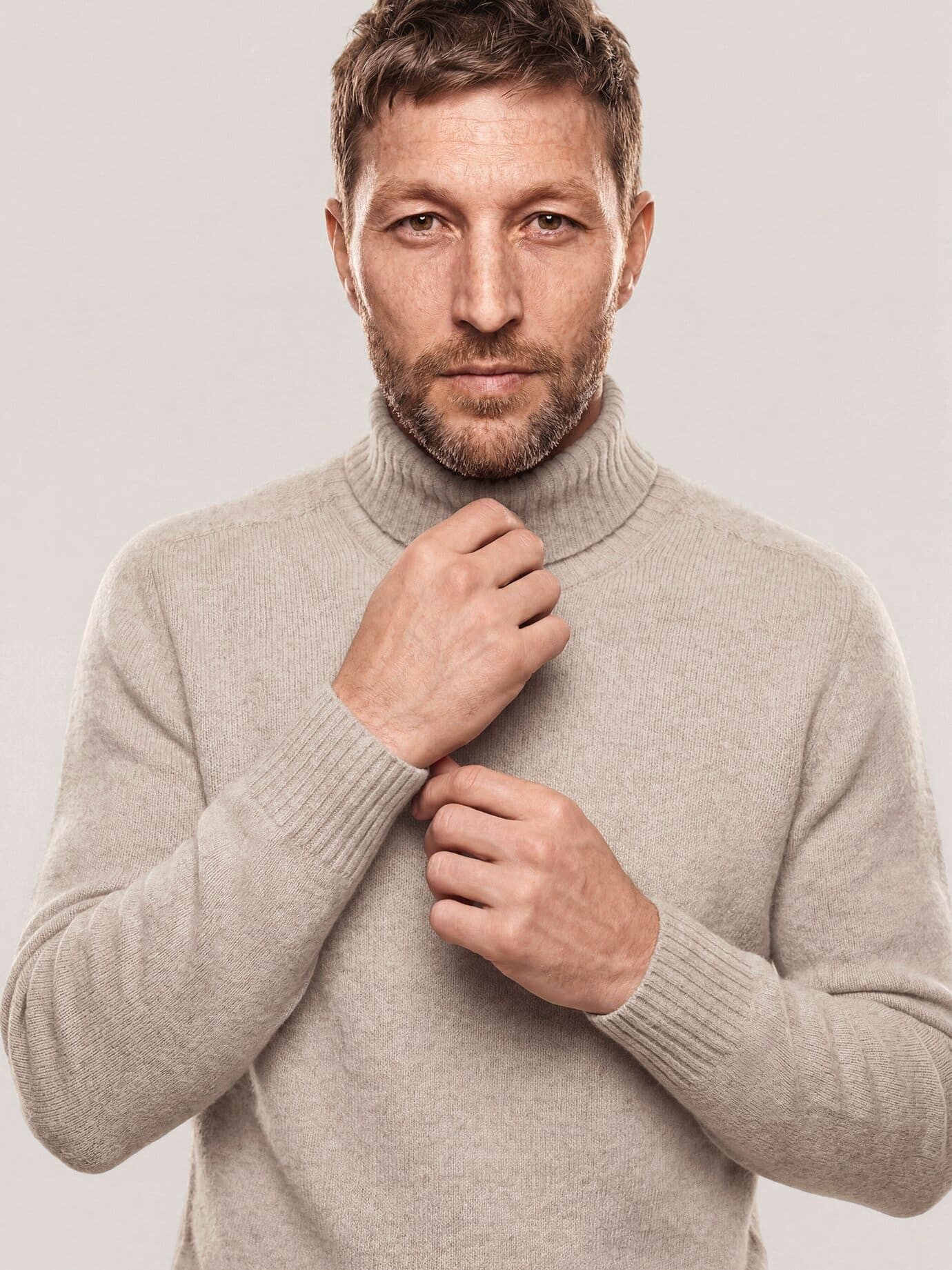 Walbusch Rollkragenpullover Herren Rollkragenpullover aus Lammwolle, wärmend