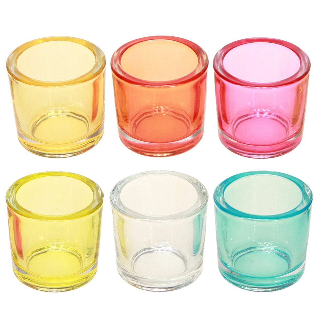 Viana Tischvase Glas Teelichthalter Bunt Ø6,5cm günstig online kaufen