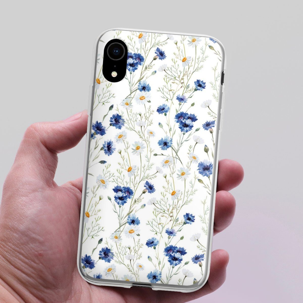 DeinDesign Handyhülle Muster Blume Blumen Flower Pattern 6, Apple iPhone Xr Silikon Hülle Bumper Case Handy Schutzhülle