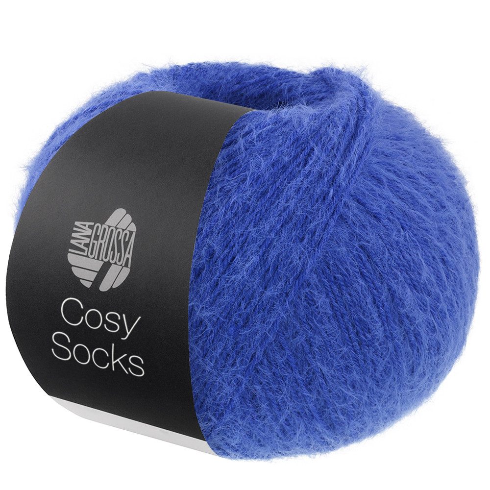 LANA GROSSA Meilenweit 100 g COSY SOCKS Häkelwolle, 420 m (Flauschige Sockenwolle mit Merinowolle, waschmaschinenfest), 100 g