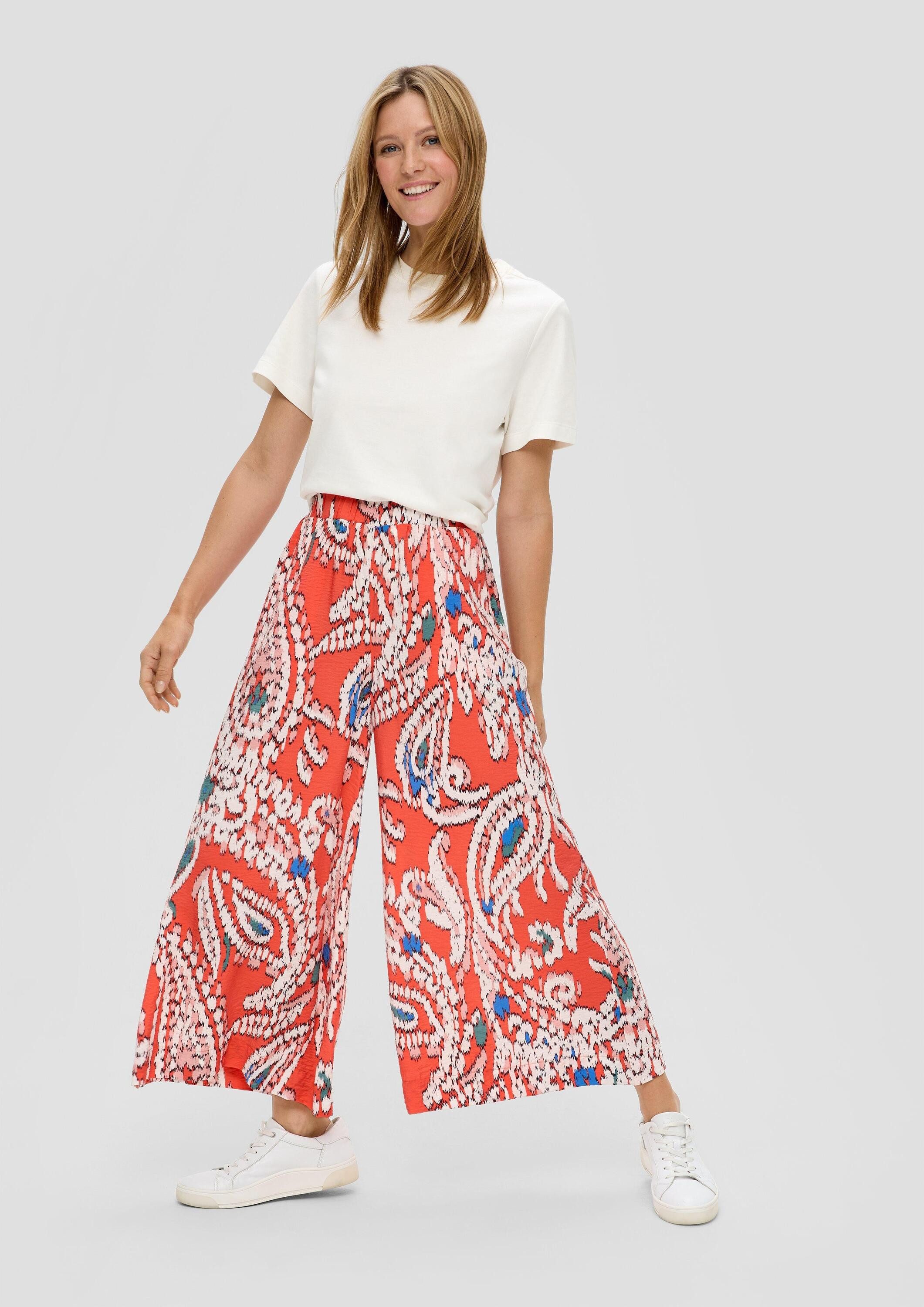 s.Oliver Culotte Hose Stoffhose mit Elastikbund