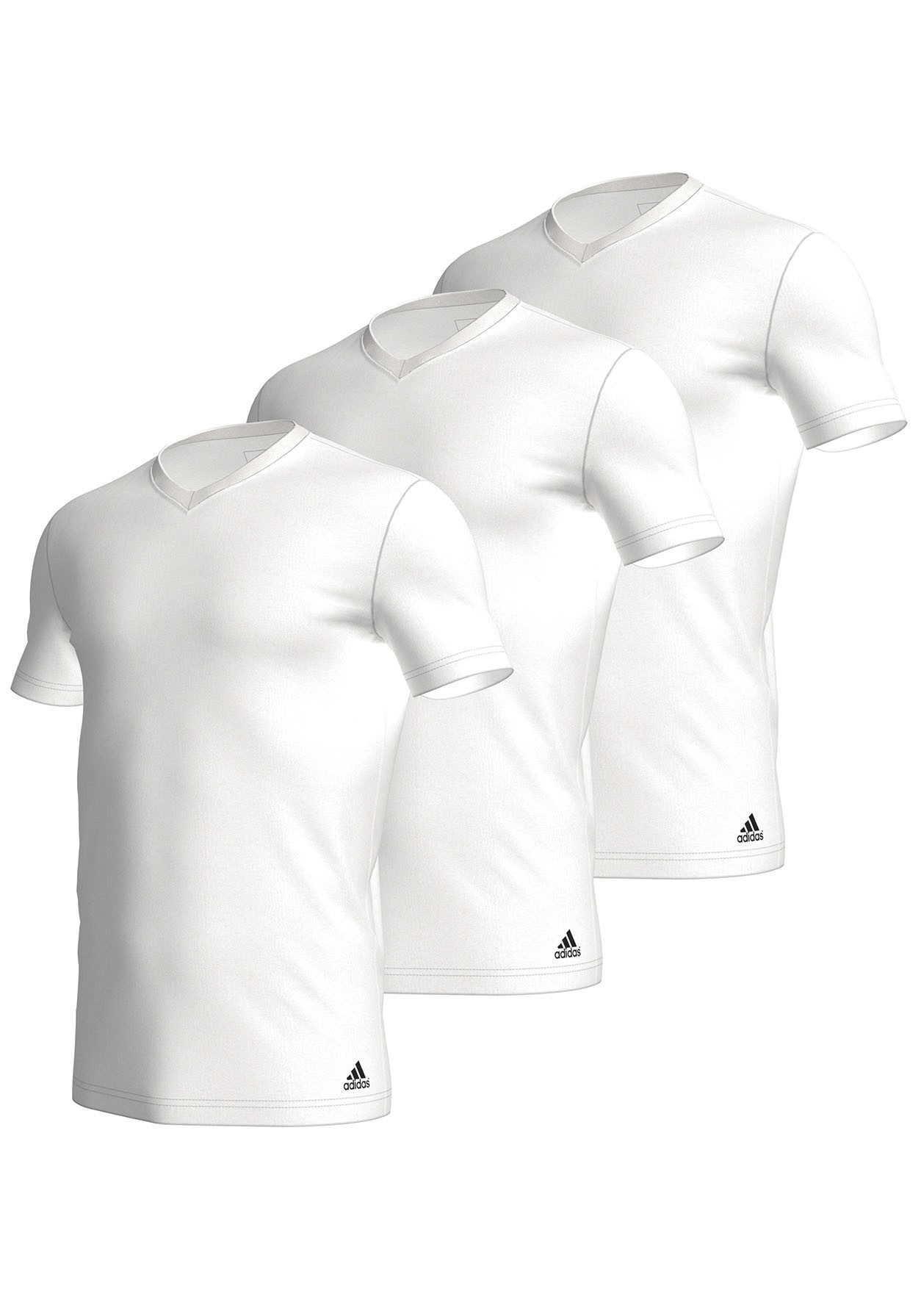 adidas Sportswear T-Shirt "Active Flex Cotton" (3er-Pack) mit V-Ausschnitt, legere Passform