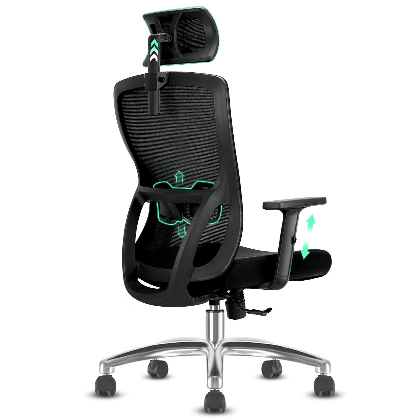 Durrafy Bürostuhl Ergonomischer Stuhl Drehstuhl Schreibtischstuhl günstig online kaufen