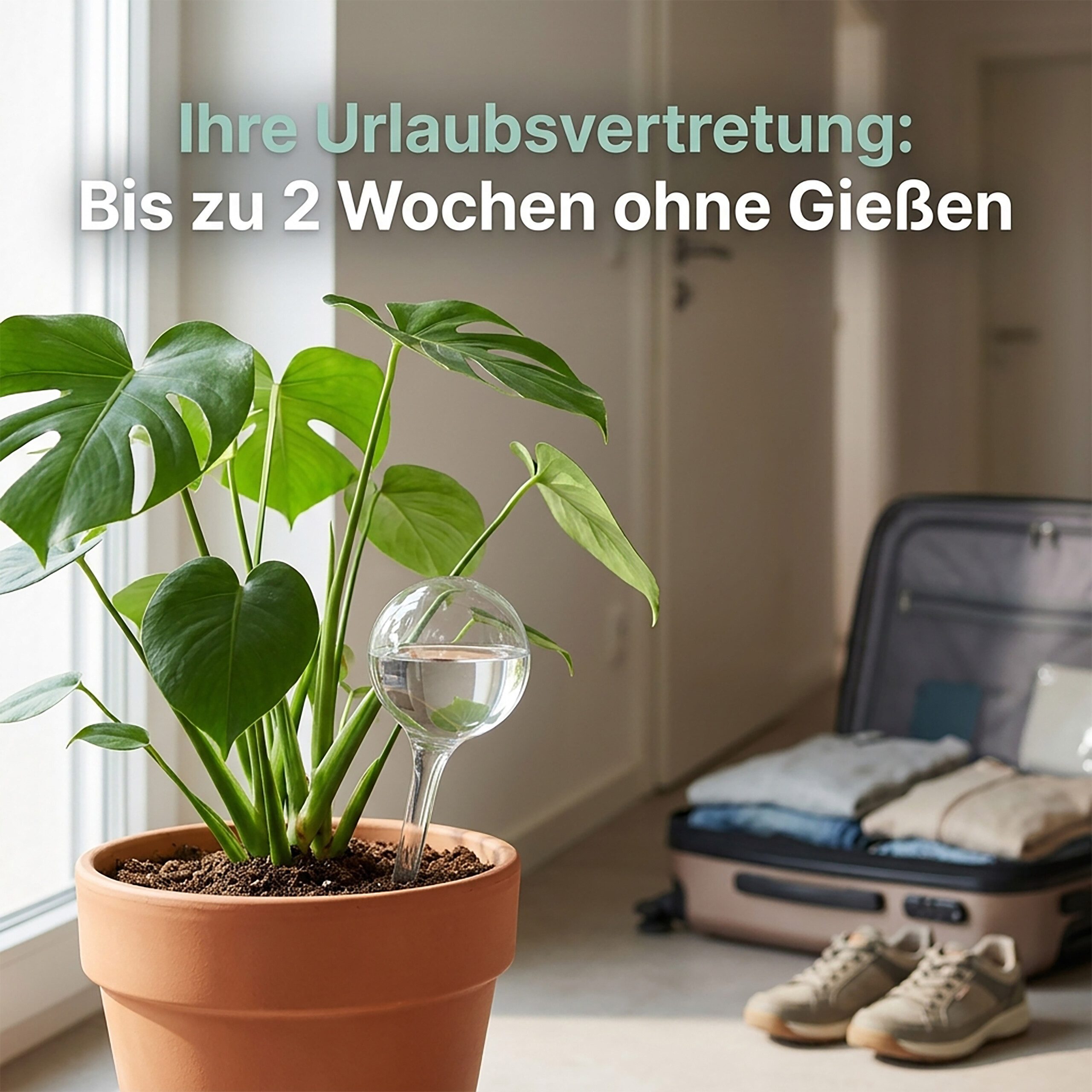 relaxdays Tropfer 12 x Bewässerungskugeln transparent, (4-tlg) – Bild 2 von 5