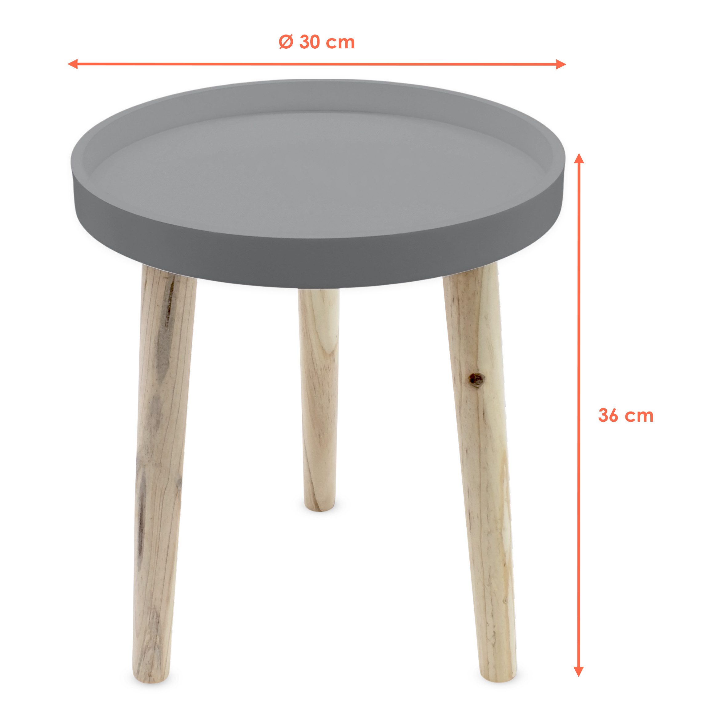 Spetebo Beistelltisch Beistelltisch 30 x 36 cm - grau (Stück, 1-St., Beiste günstig online kaufen