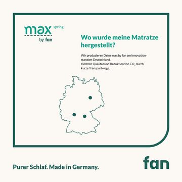 Taschenfederkernmatratze max spring by fan, f.a.n. Schlafkomfort, 18 cm hoch, (1-tlg)