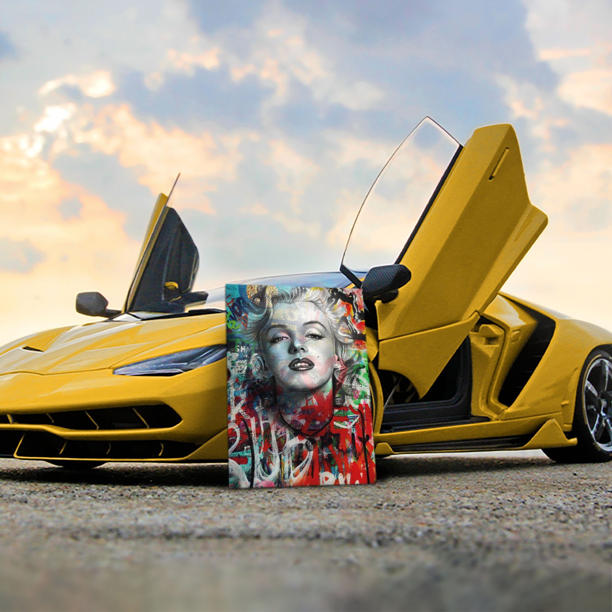 ArtMind XXL-Wandbild Marilyn Monroe - Graffiti Art, Premium Wandbilder als Poster