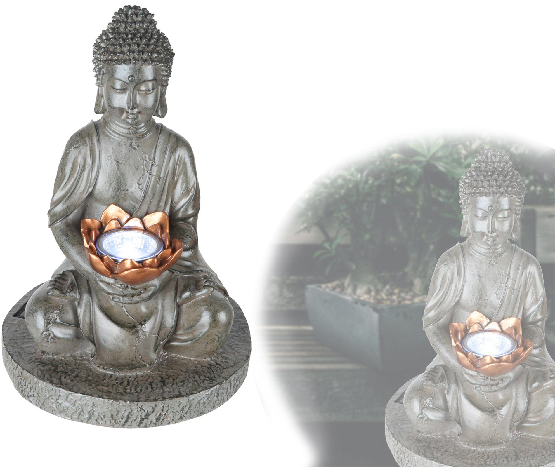 bmf-versand LED Solarleuchte Solarleuchte Garten Buddha günstig online kaufen