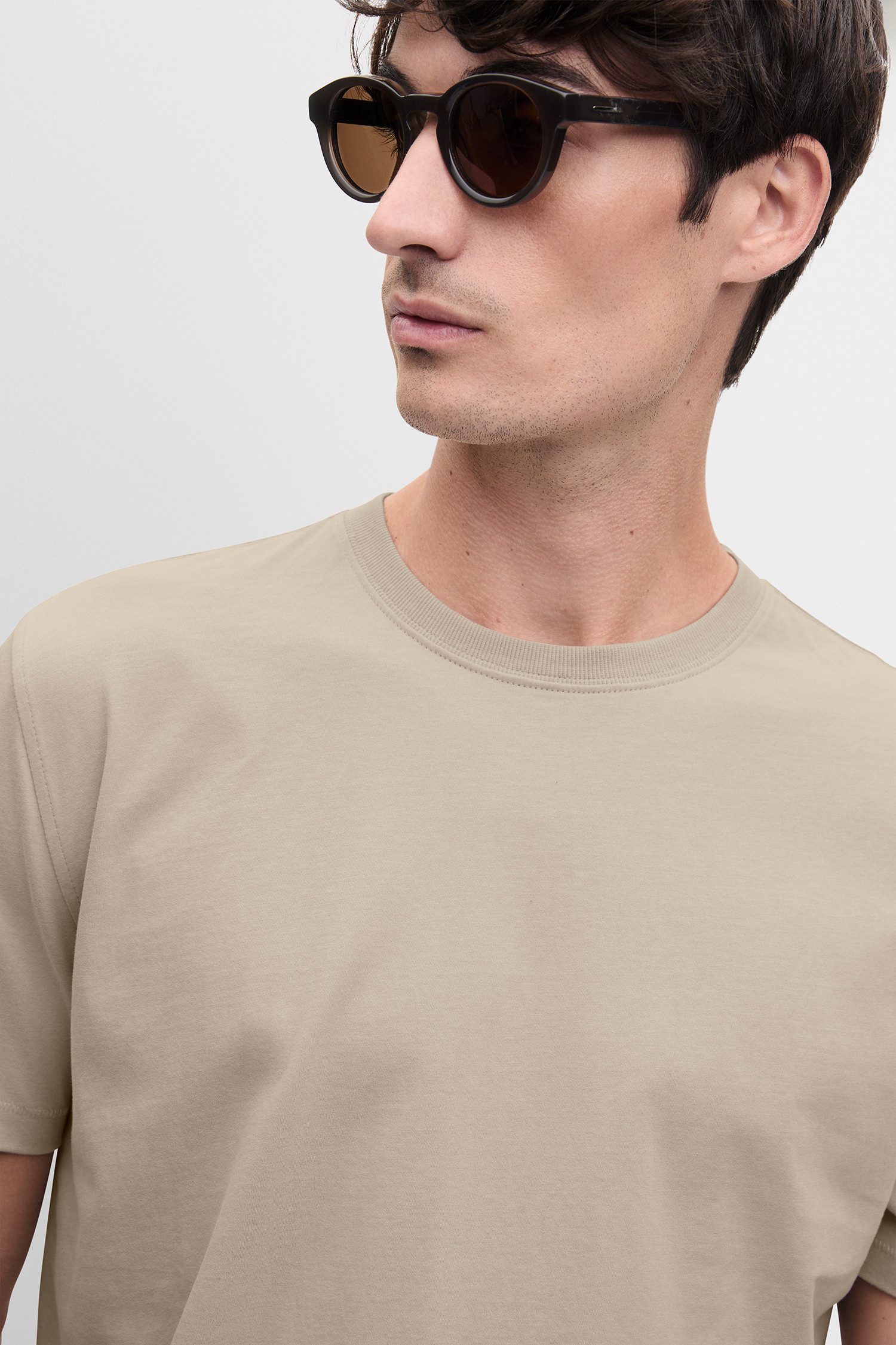 Cinque T-Shirt CIDANI Rundhalsausschnitt, Slim Fit, reine Baumwolle