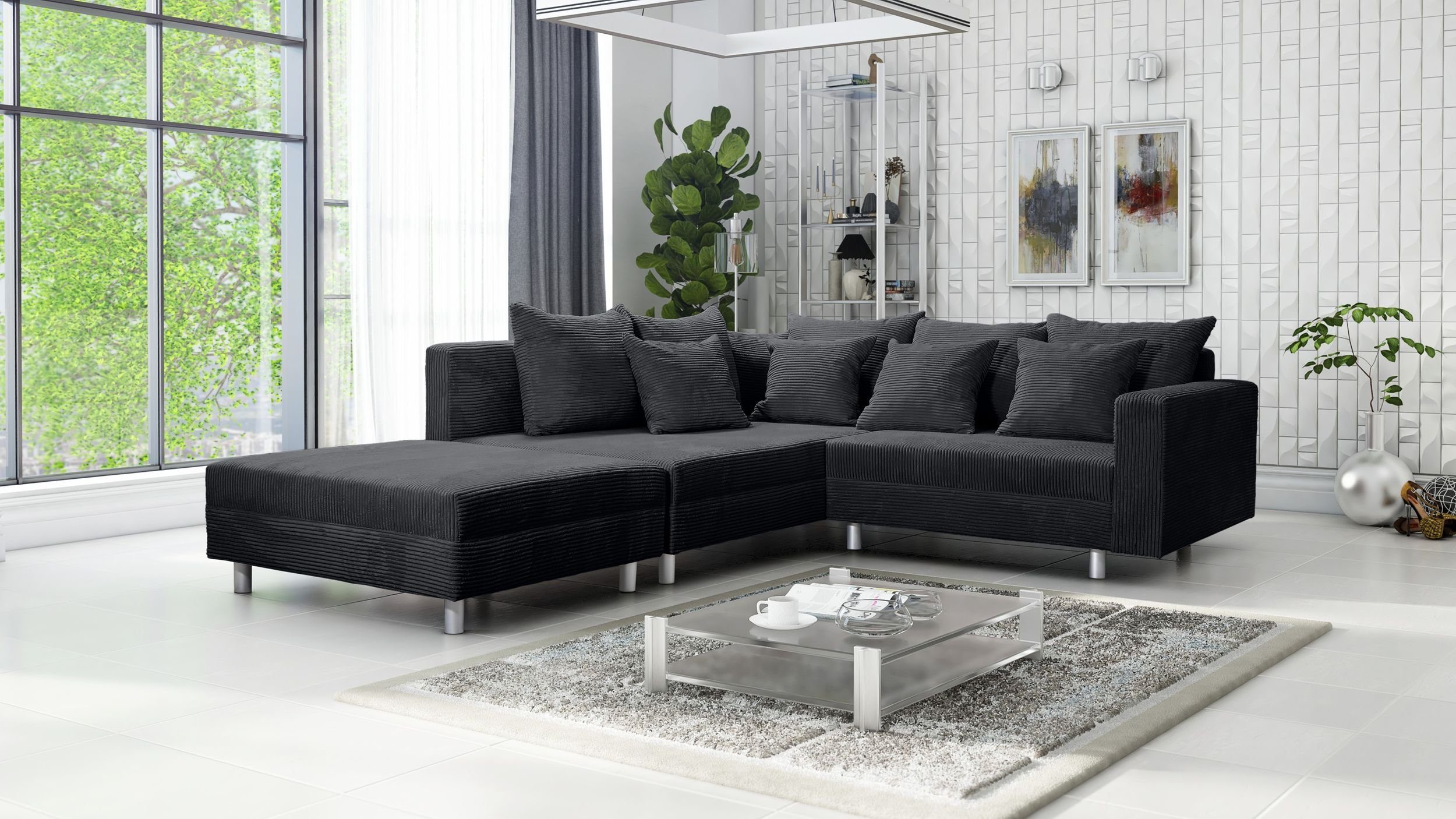 Küchen-Preisbombe Sofa Wohnlandschaft Sofa Couch Ecksofa Eckcouch Cordstoff günstig online kaufen