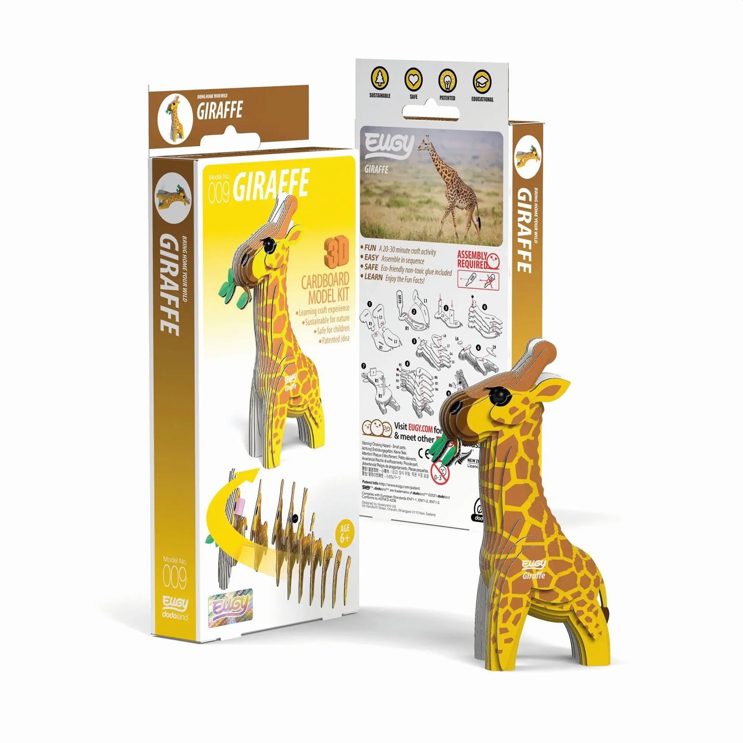 BrainBox Spiel EUGY - 3D Bastelset Giraffe