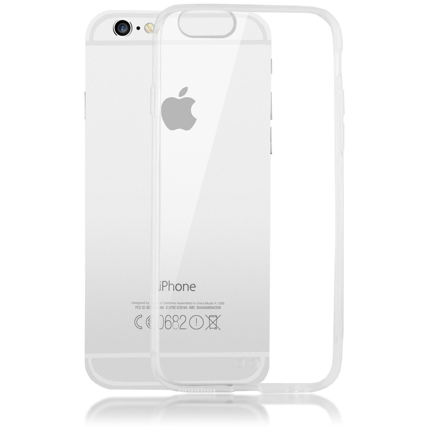 Nalia Smartphone-Hülle Apple iPhone 6 Apple iPhone 6s, Klar Transparent  Hülle / Harte Rückseite / Soft Silikon Rahmen / Durchsichtige Schutzhülle /  Kratzfest / Vergilbungsfrei / Stoßfest / Anti-Gelb / Phone Cover