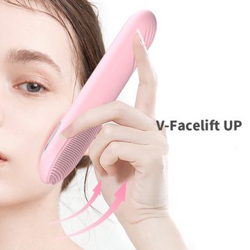 yozhiqu Gesichtsreinigungsbürste Reinigungsbürste für das Gesicht, Rot- und Blaulichtmassagegerät, Für Reinigung und Peeling zur Verbesserung der Hautgesundheit
